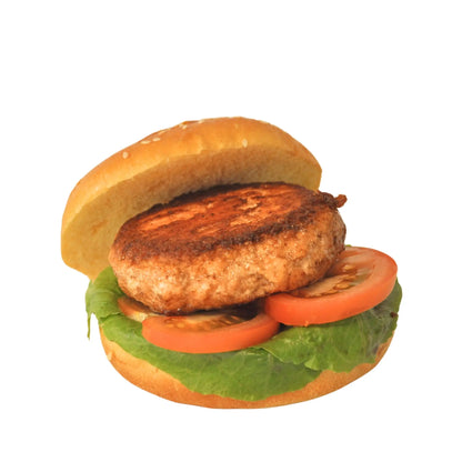 Premium laxburgare av högsta kvalitet, hållbar och rik på omega-3, perfekt för hälsosamma och välsmakande måltider.